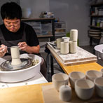 Jaejun Lee at work in his studio 2019